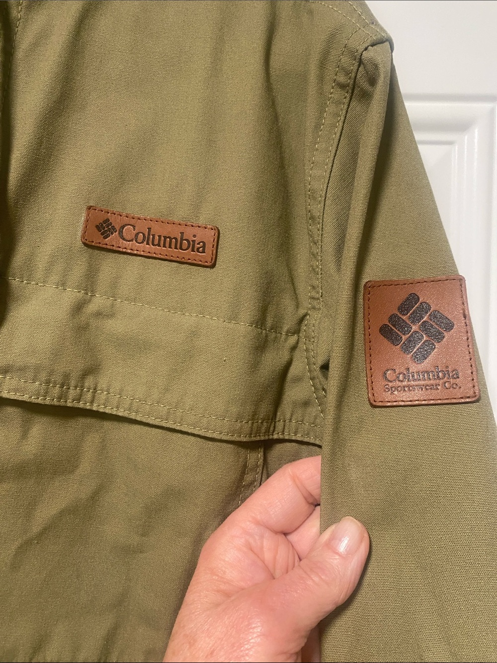 Columbia Men's Hooded Four Pocket Military Field Jacket Olive Green Size Medium - Picture 6 of 16